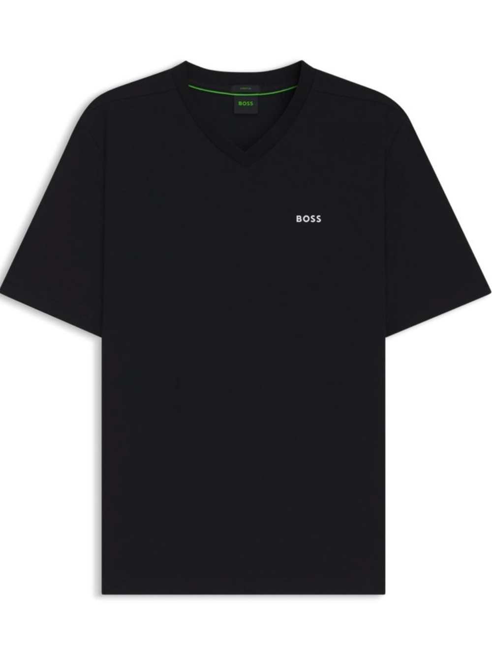 HUGO BOSS BLACK STRETCH-COTTON T-SHIRT WITH LOGO S